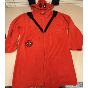 Marvel Deadpool Adult Men's Size S Costume Fleece Robe Bathrobe